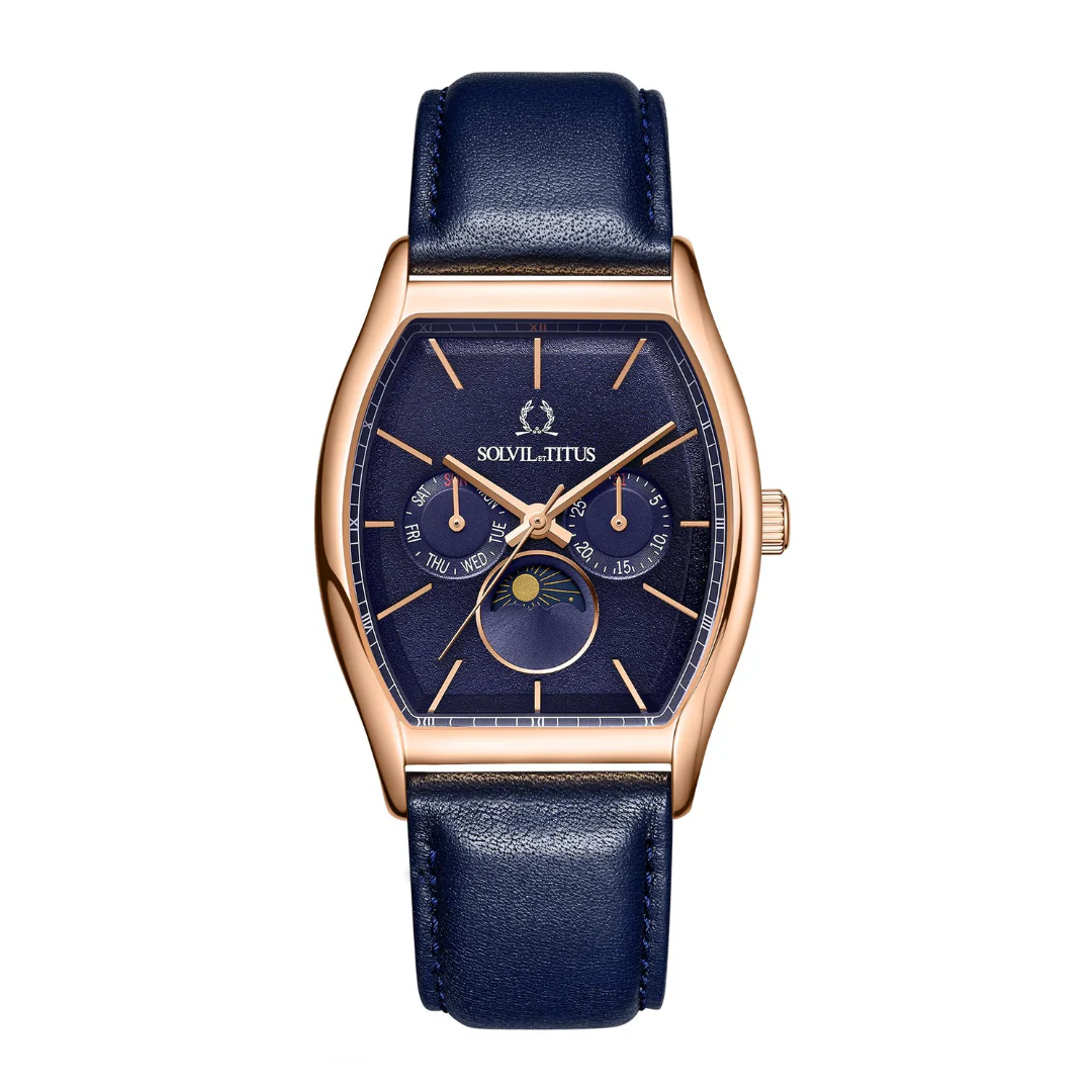 SOLVIL ET TITUS BARISTA W06-03323-003 MULTI-FUNCTION DAY/NIGHT QUARTZ MEN WATCH
