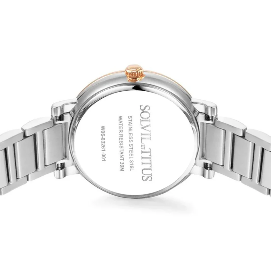 SOLVIL ET TITUS CHANDELIER W06-03261-001 3 HANDS WITH DAY NIGHT INDICATOR QUARTZ WOMEN WATCH - Image 4