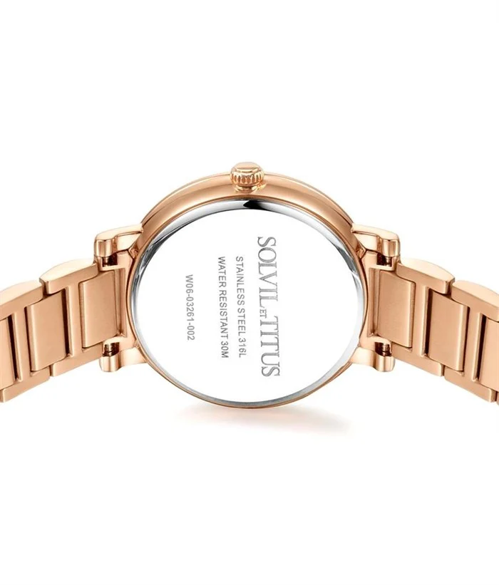 SOLVIL ET TITUS CHANDELIER W06-03261-002 3 HANDS WITH DAY NIGHT INDICATOR QUARTZ WOMEN WATCH - Image 3