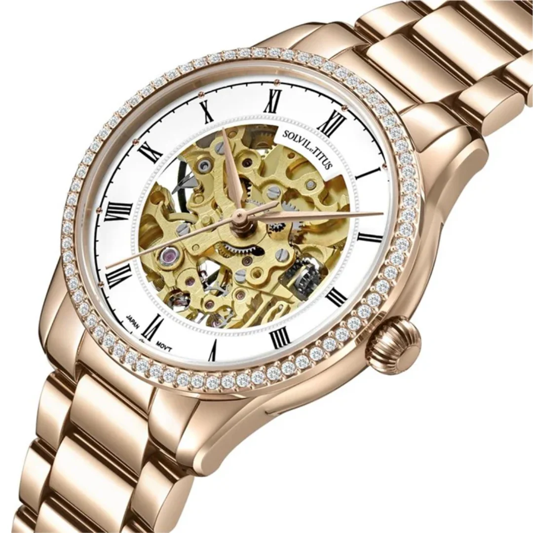 SOLVIL ET TITUS CLASSIC W06-03311-001 3 HANDS AUTOMATIC WOMEN WATCH - Image 2