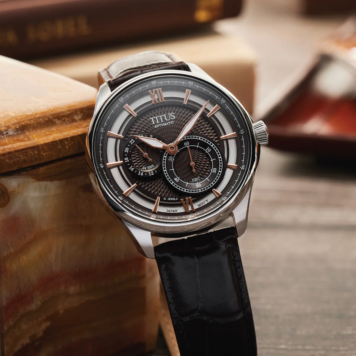 SOLVIL ET TITUS CLASSIC W06-03332-002 3 HANDS AUTOMATIC MEN WATCH - Image 5
