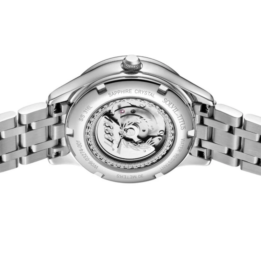 SOLVIL ET TITUS EXQUISITE W06-03274-001 3 HANDS DATE AUTOMATIC WOMEN WATCH - Image 3