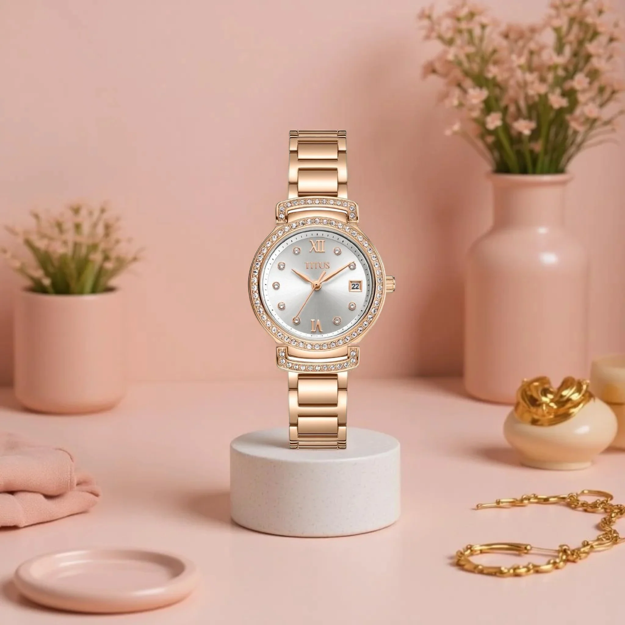 SOLVIL ET TITUS FAIR LADY W06-03139-008 3 HANDS DATE QUARTZ WOMEN WATCH - Image 5