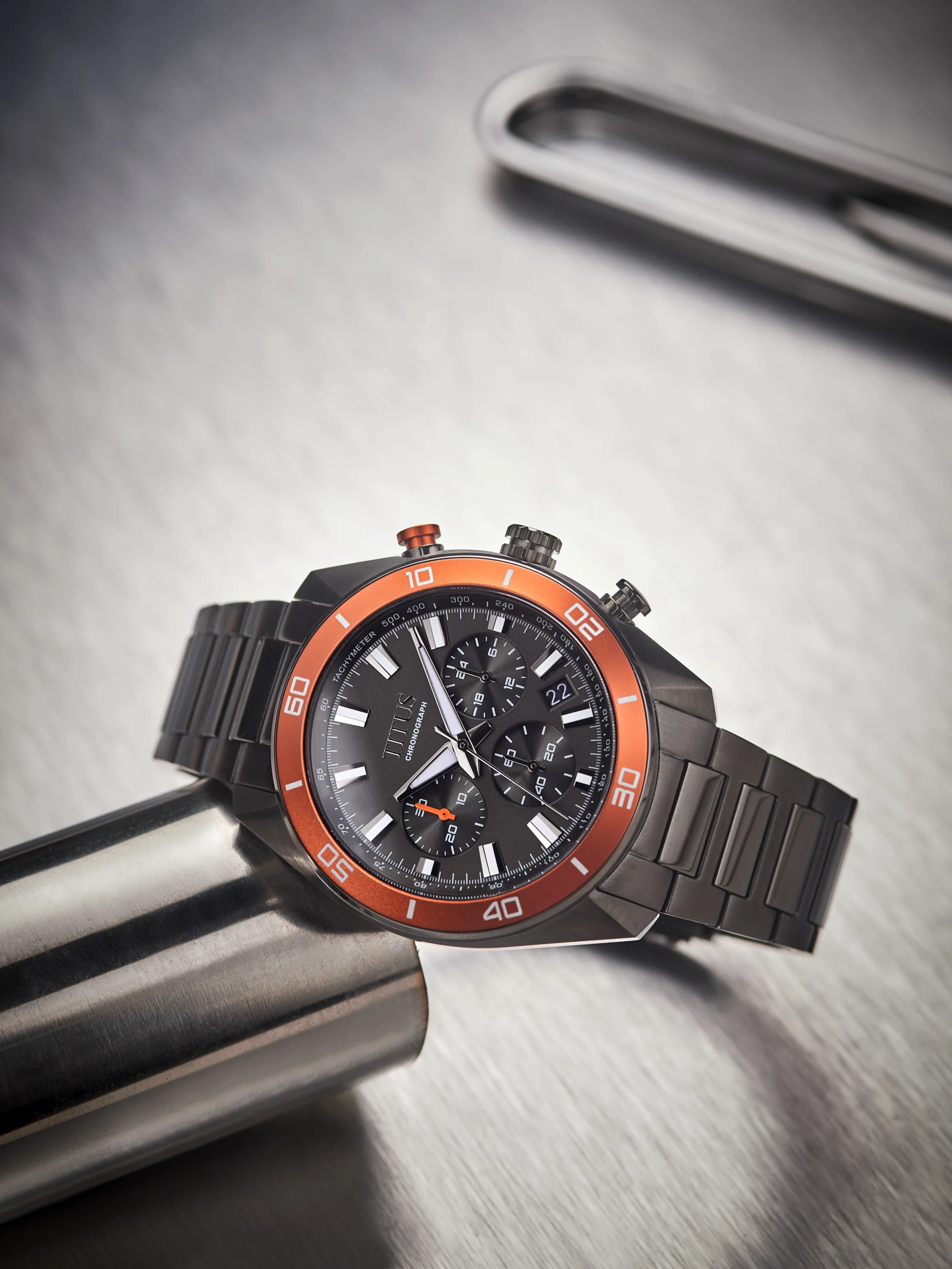 SOLVIL ET TITUS MODERNIST W06-03265-008 CHRONOGRAPH QUARTZ MEN WATCH - Image 6