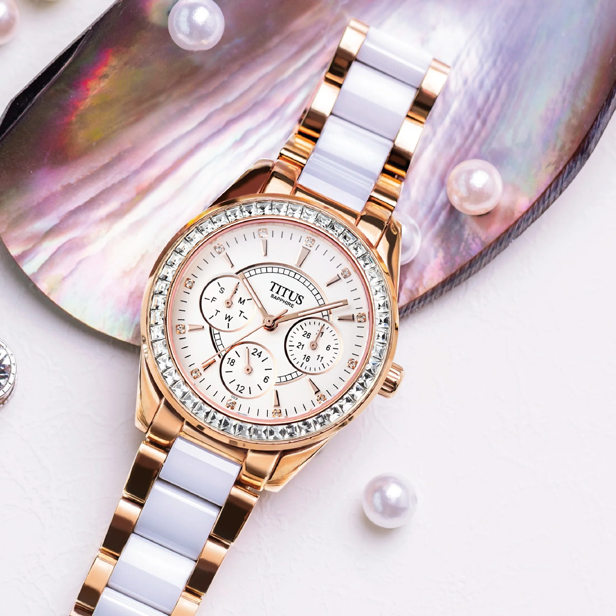 SOLVIL ET TITUS PERSE W06-02108-003 MULTI-FUNCTION QUARTZ WOMEN WATCH - Image 5