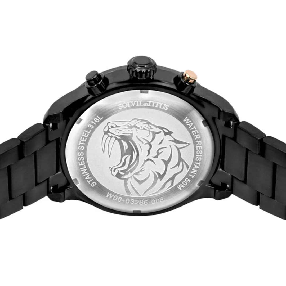 SOLVIL ET TITUS SABER W06-03286-008 CHRONOGRAPH QUARTZ MEN WATCH - Image 4