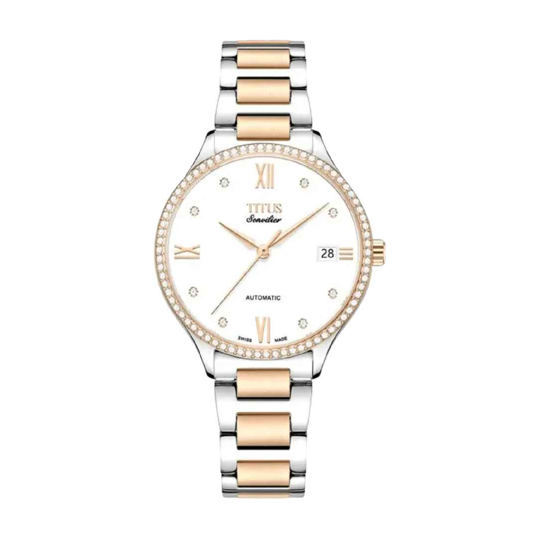 SOLVIL ET TITUS SONVILIER W06-03116-003 3 HANDS DATE AUTOMATIC WOMEN WATCH