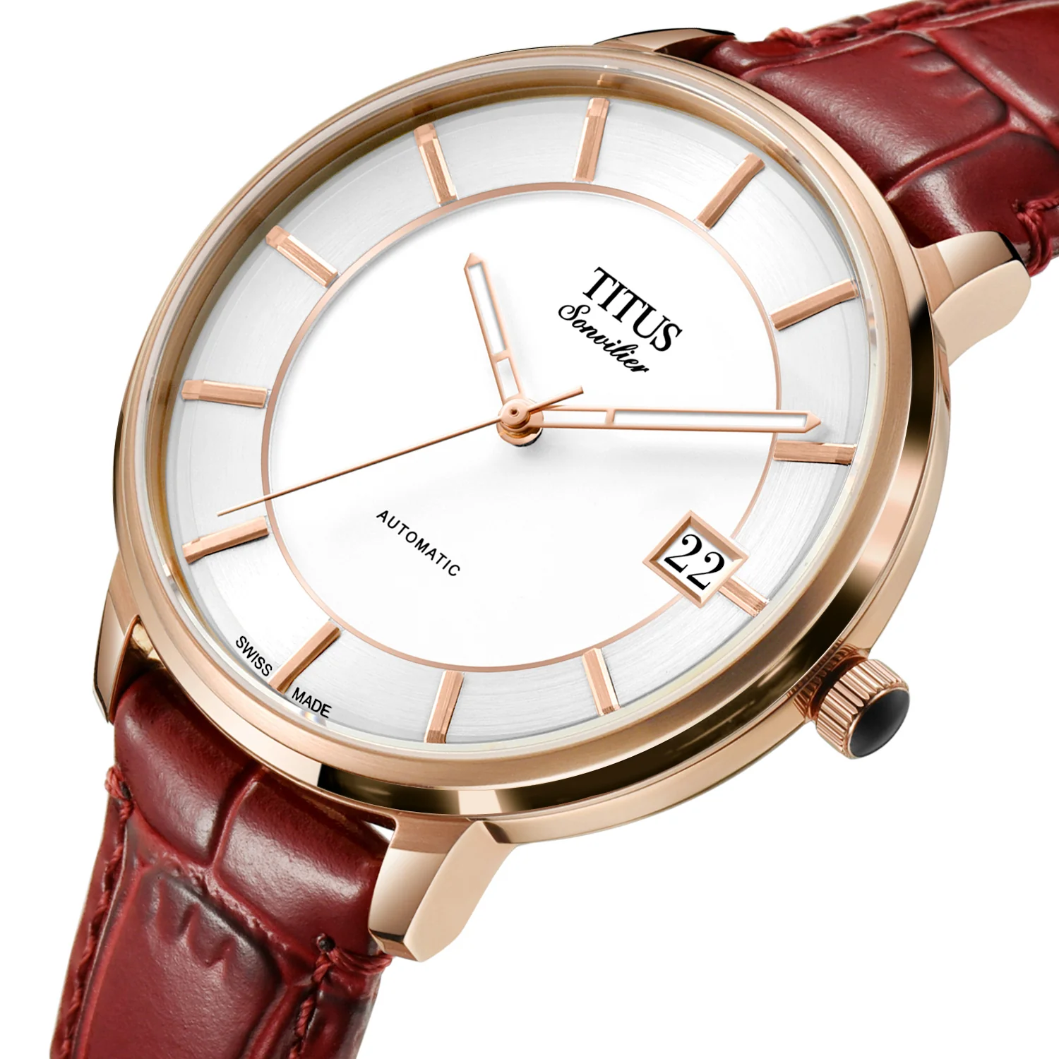 SOLVIL ET TITUS SONVILIER W06-03181-004 3 HANDS DATE AUTOMATIC WOMEN WATCH - Image 2