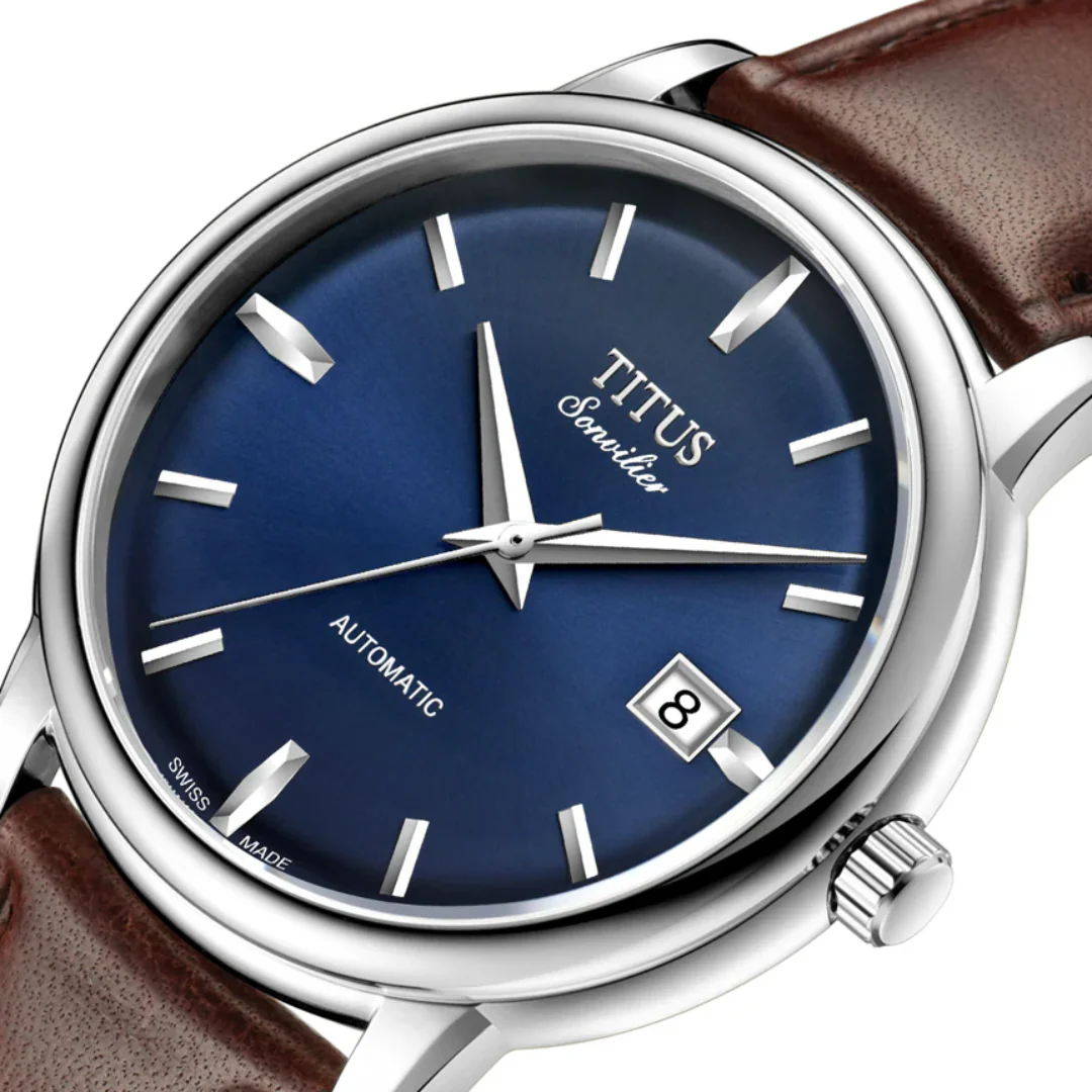 SOLVIL ET TITUS SONVILIER W06-02939-007 3 HANDS DATE AUTOMATIC MEN WATCH - Image 2