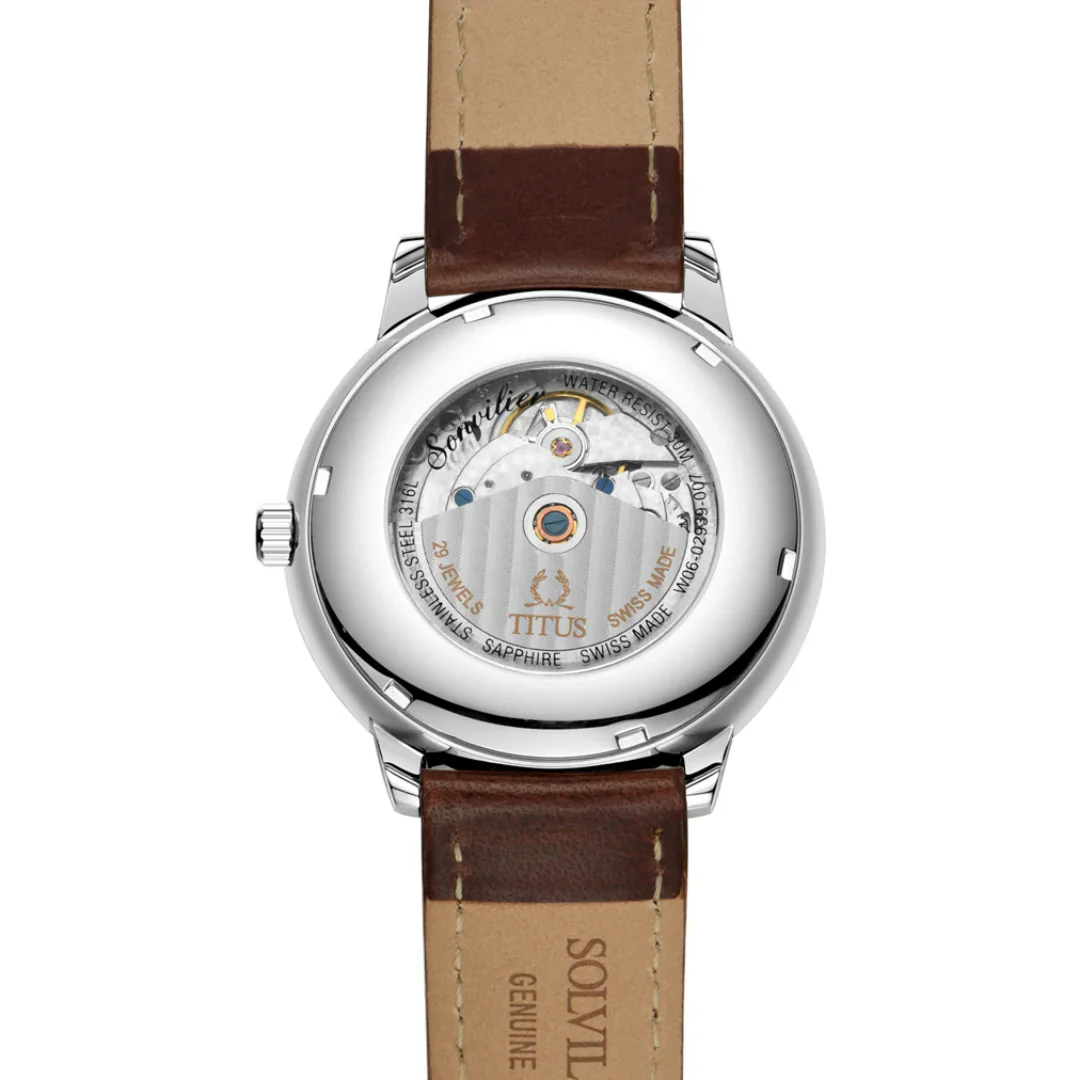 SOLVIL ET TITUS SONVILIER W06-02939-007 3 HANDS DATE AUTOMATIC MEN WATCH - Image 3