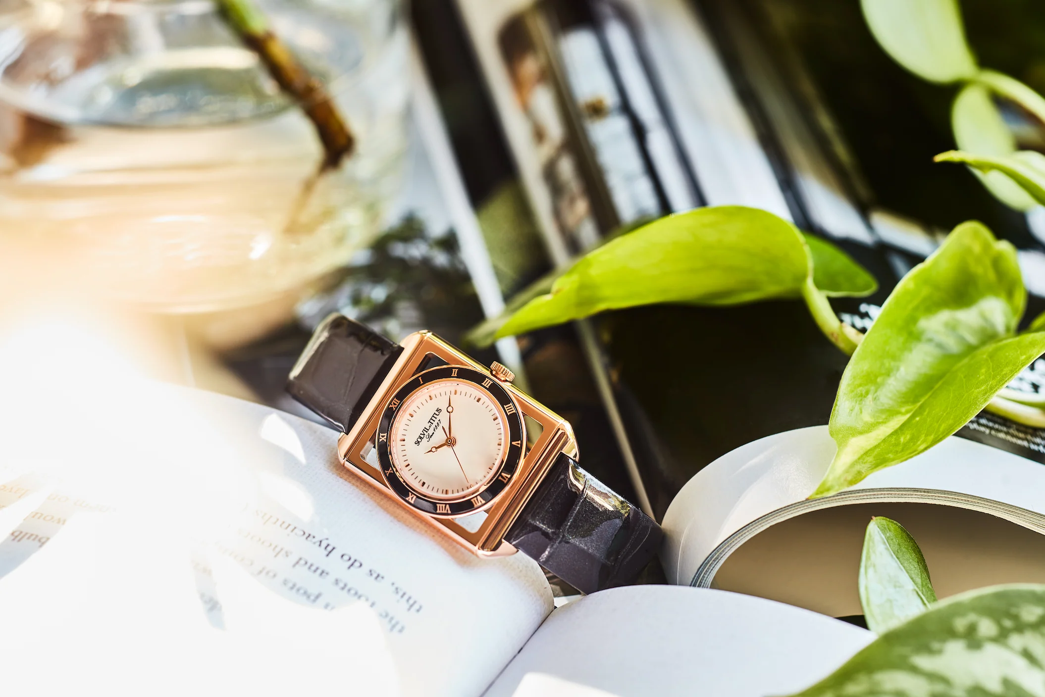 SOLVIL ET TITUS THE LETTER W06-03266-002 3 HANDS QUARTZ LEATHER WOMEN WATCH - Image 2