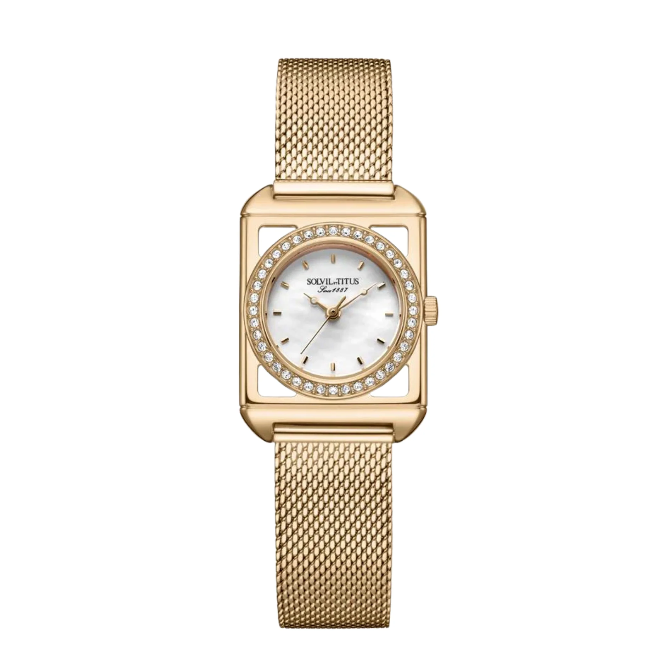 SOLVIL ET TITUS THE LETTER W06-03344-001 3 HANDS QUARTZ STAINLESS STEEL WOMEN WATCH
