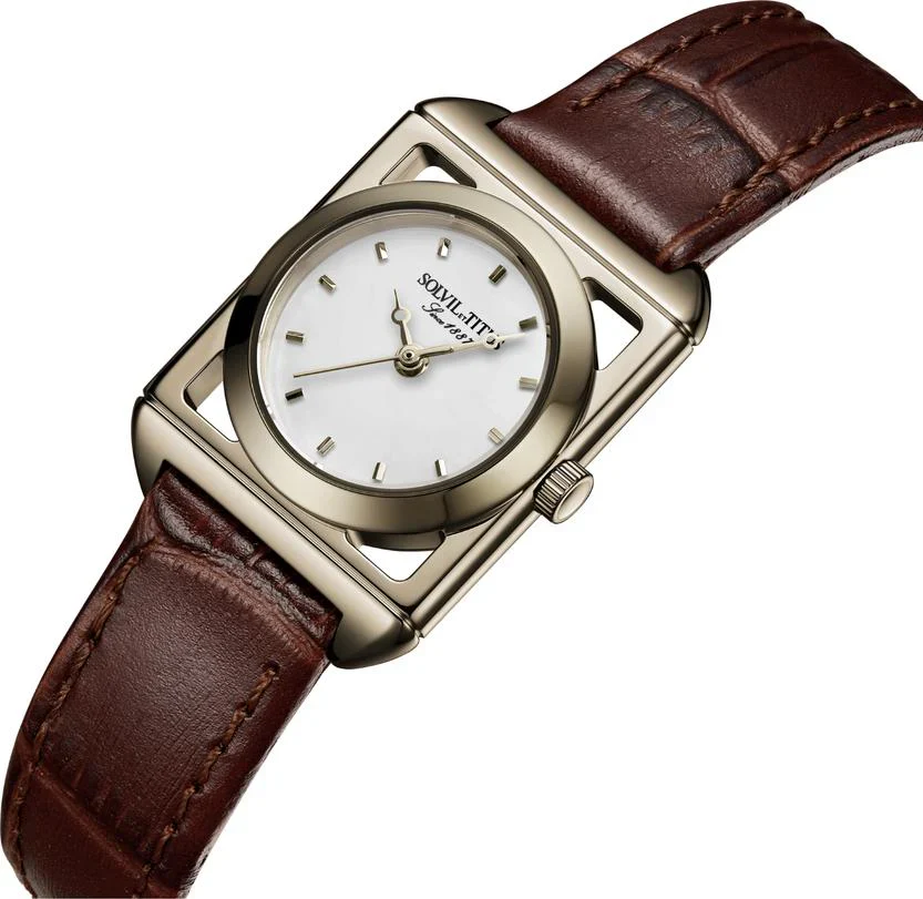 SOLVIL ET TITUS THE LETTER W06-03345-001 3 HANDS QUARTZ LEATHER WOMEN WATCH - Image 2