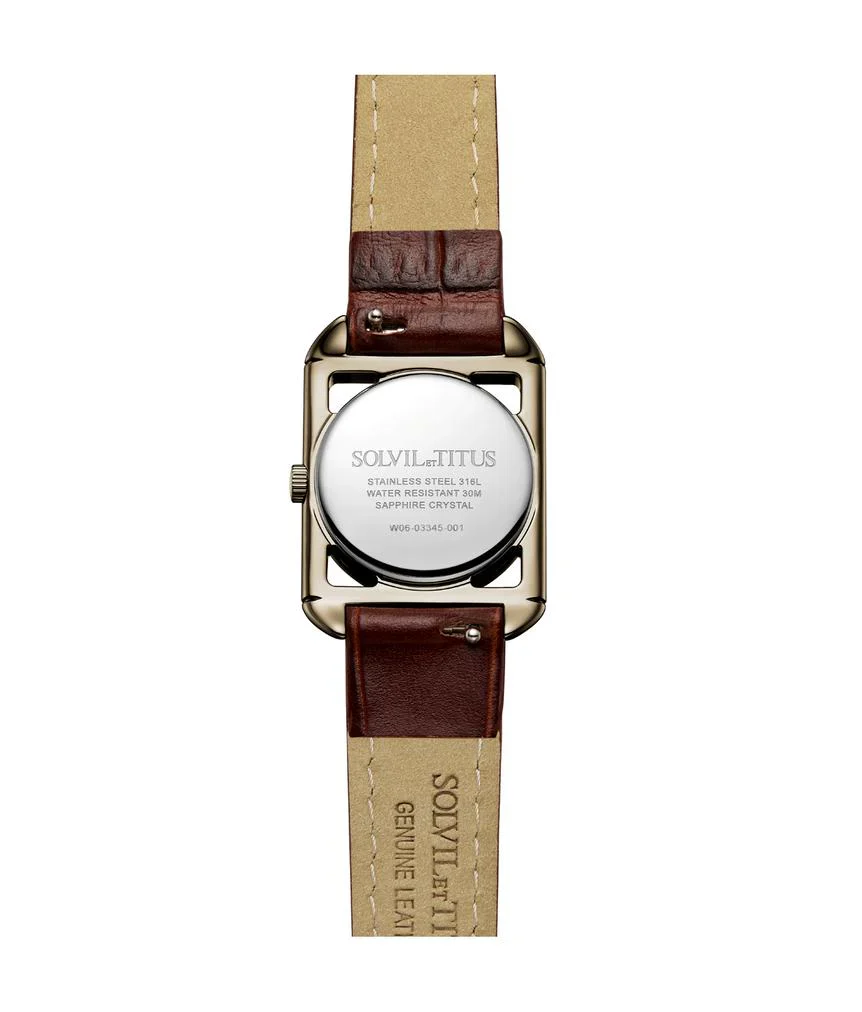 SOLVIL ET TITUS THE LETTER W06-03345-001 3 HANDS QUARTZ LEATHER WOMEN WATCH - Image 3