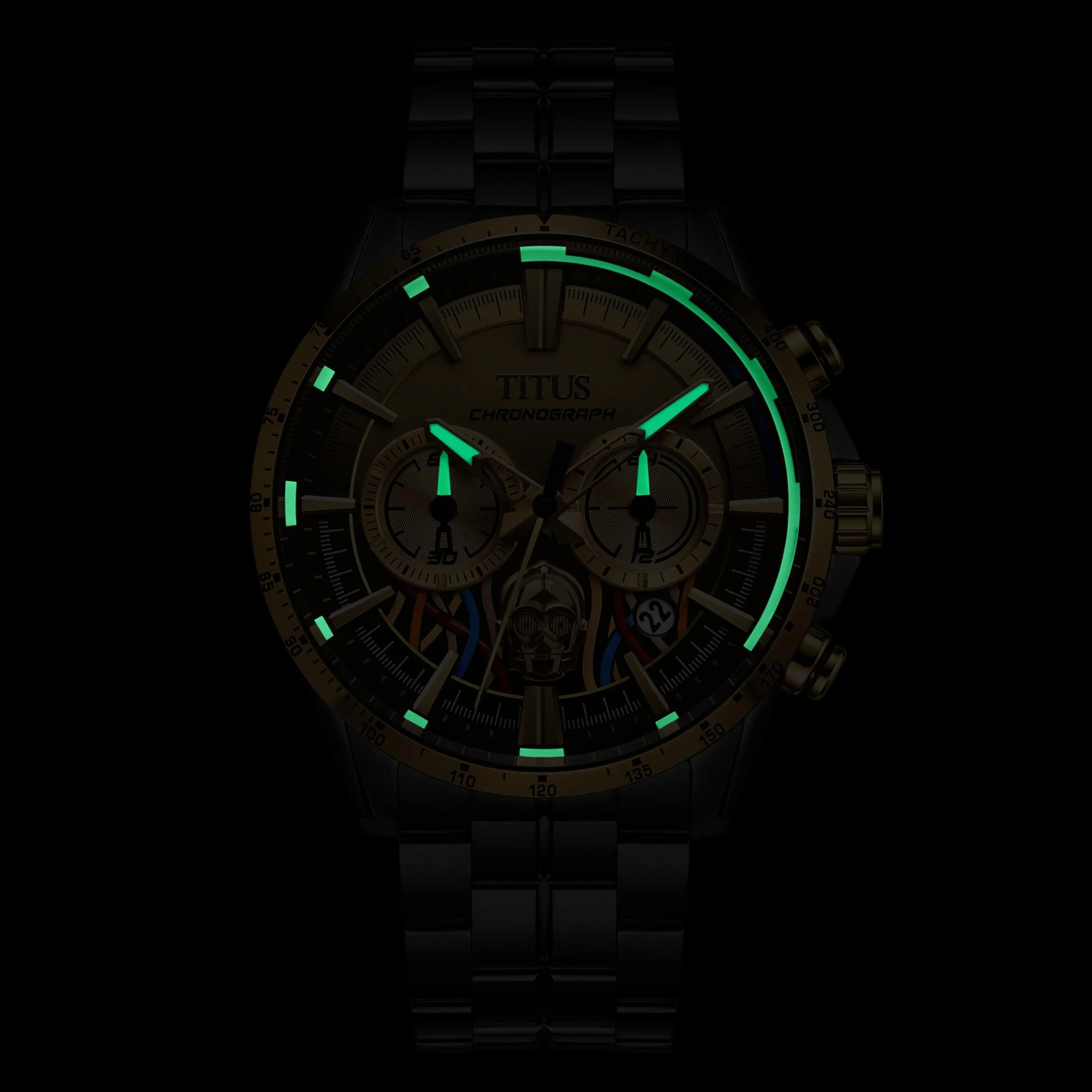 SOLVIL ET TITUS X STAR WARS 'C-3PO' W06-03365-004 LIMITED EDITION SABER CHRONOGRAPH QUARTZ MEN WATCH - Image 7