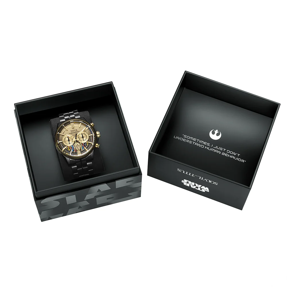 SOLVIL ET TITUS X STAR WARS 'C-3PO' W06-03365-004 LIMITED EDITION SABER CHRONOGRAPH QUARTZ MEN WATCH - Image 9